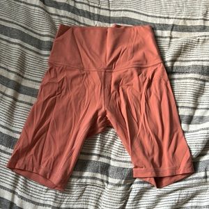 raspberry cream biker shorts lululemon